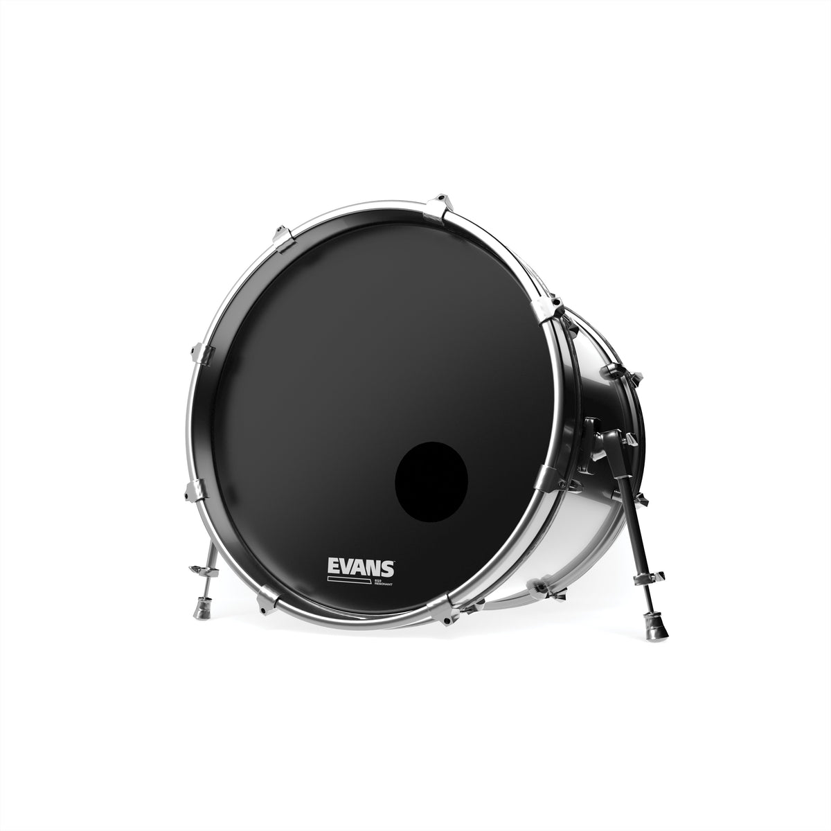 Evans EQ3 Black Resonant Bass Drumhead - 22" - Image 2