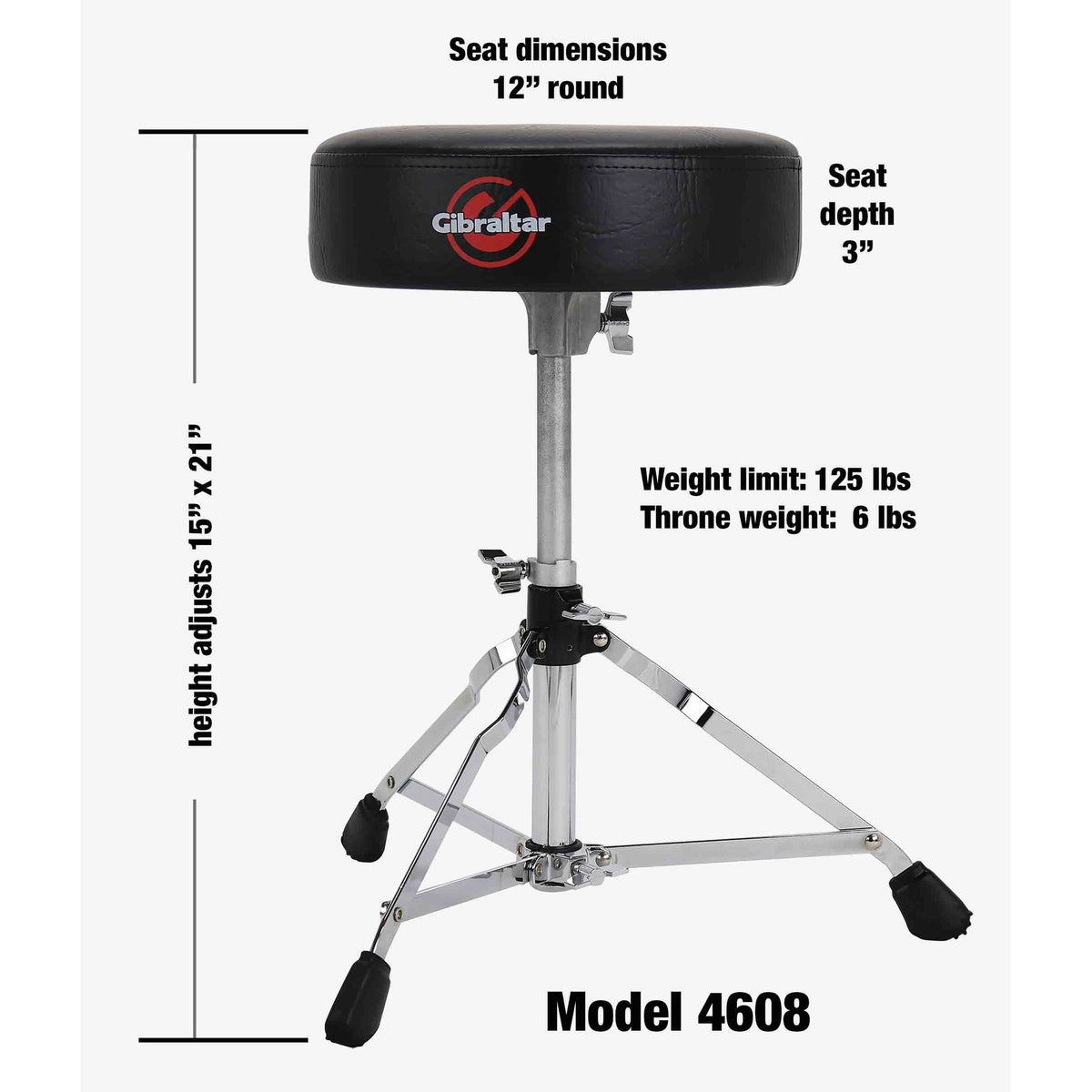 Gibraltar 4608 12" Round Drum Throne - Image 1