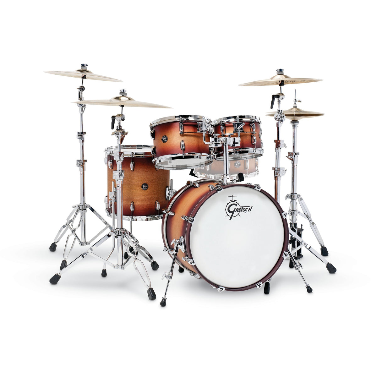 Gretsch Renown Maple 4pc - Satin Tobacco Burst 20/10/12/14 rn2-e604-stb