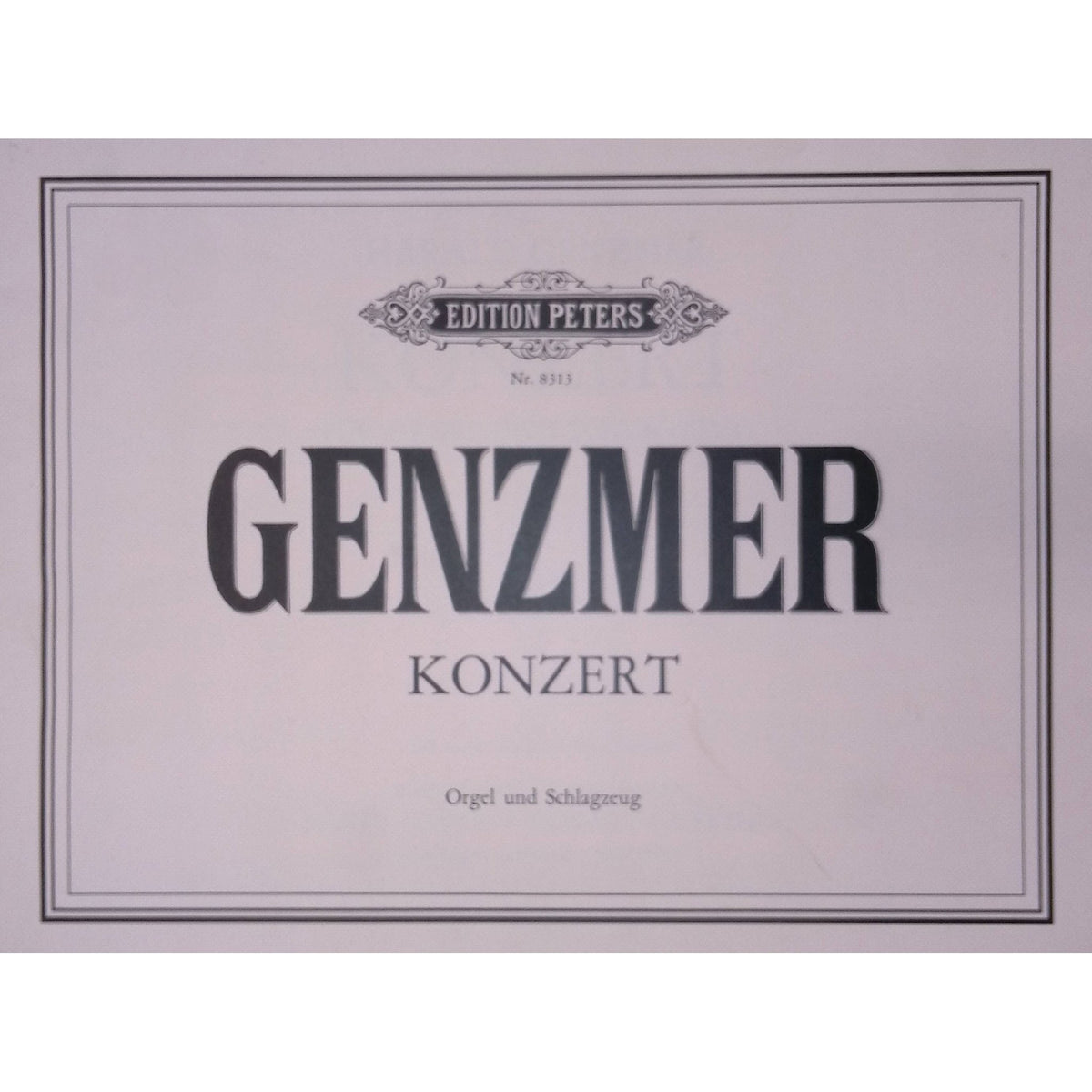 Konzert for Organ and Percussion by Harald Genzmer