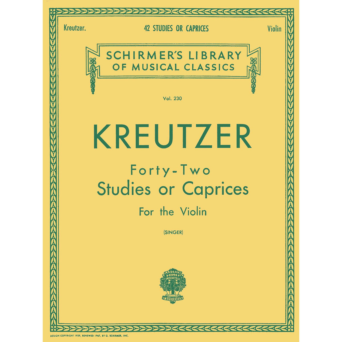 Kreutzer-42 Studies (ed. Singer)