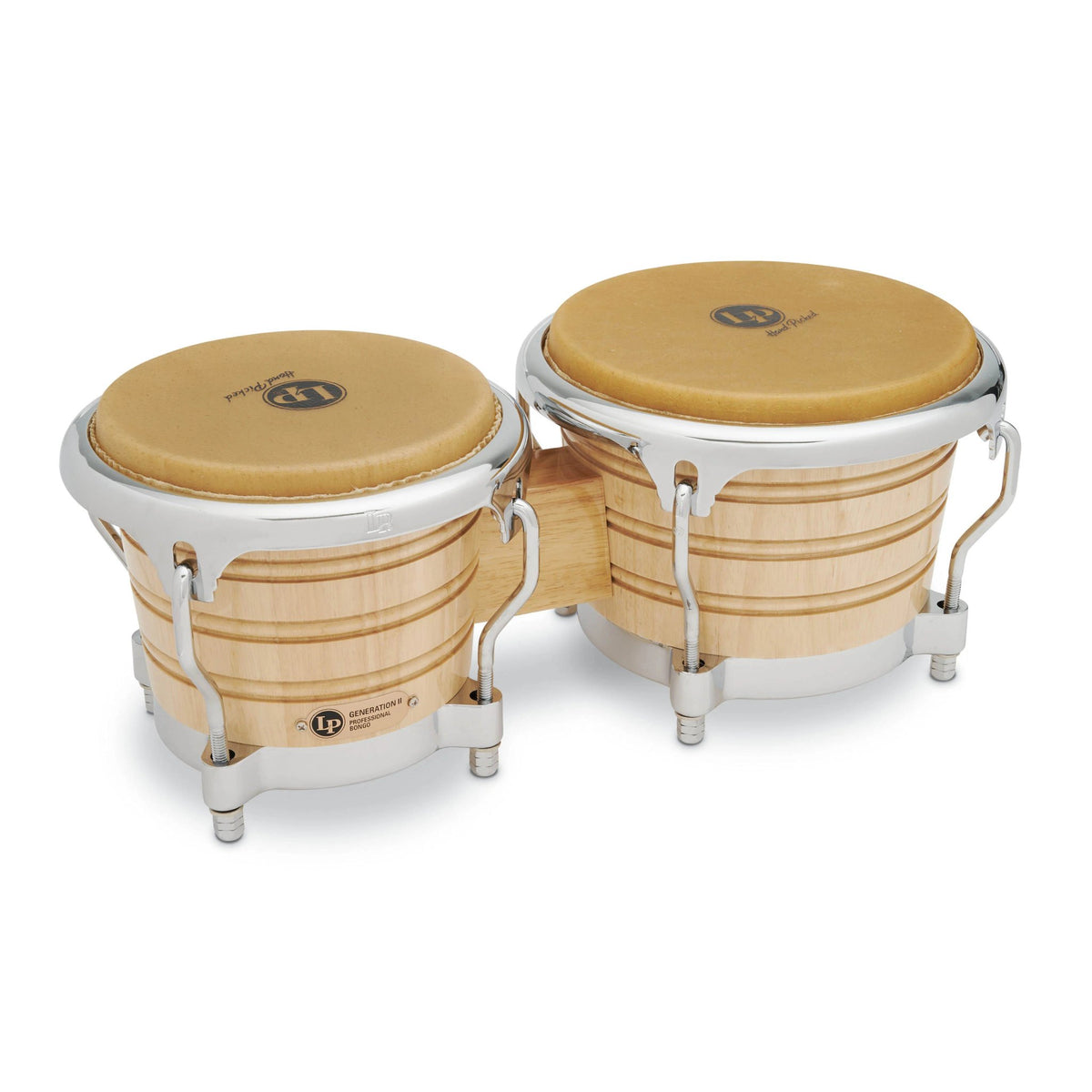 LP Generation II Bongos Natural with Chrome Hardware LP201AX-2