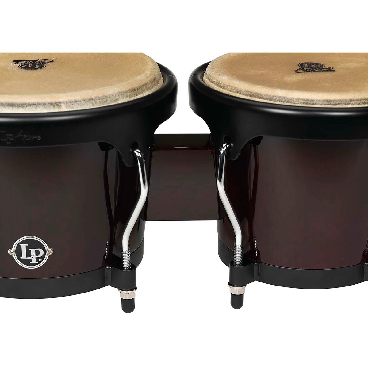 LP Aspire Bongos Dark Wood Front