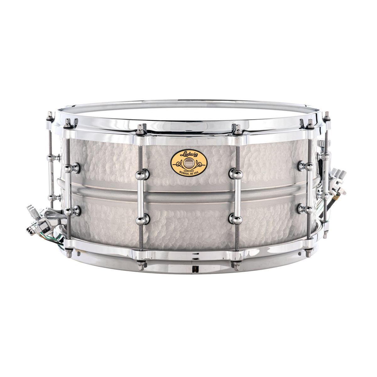 Ludwig Hammered Aluminum Concert Snare Drum - 14" x 6.5" - Image 1