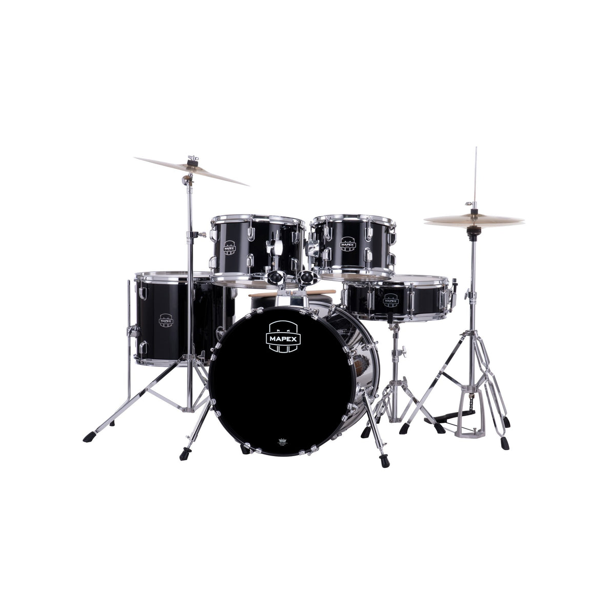 Mapex Comet Series 5-piece Drum Set - 18" Bass Drum - Black - Image 2