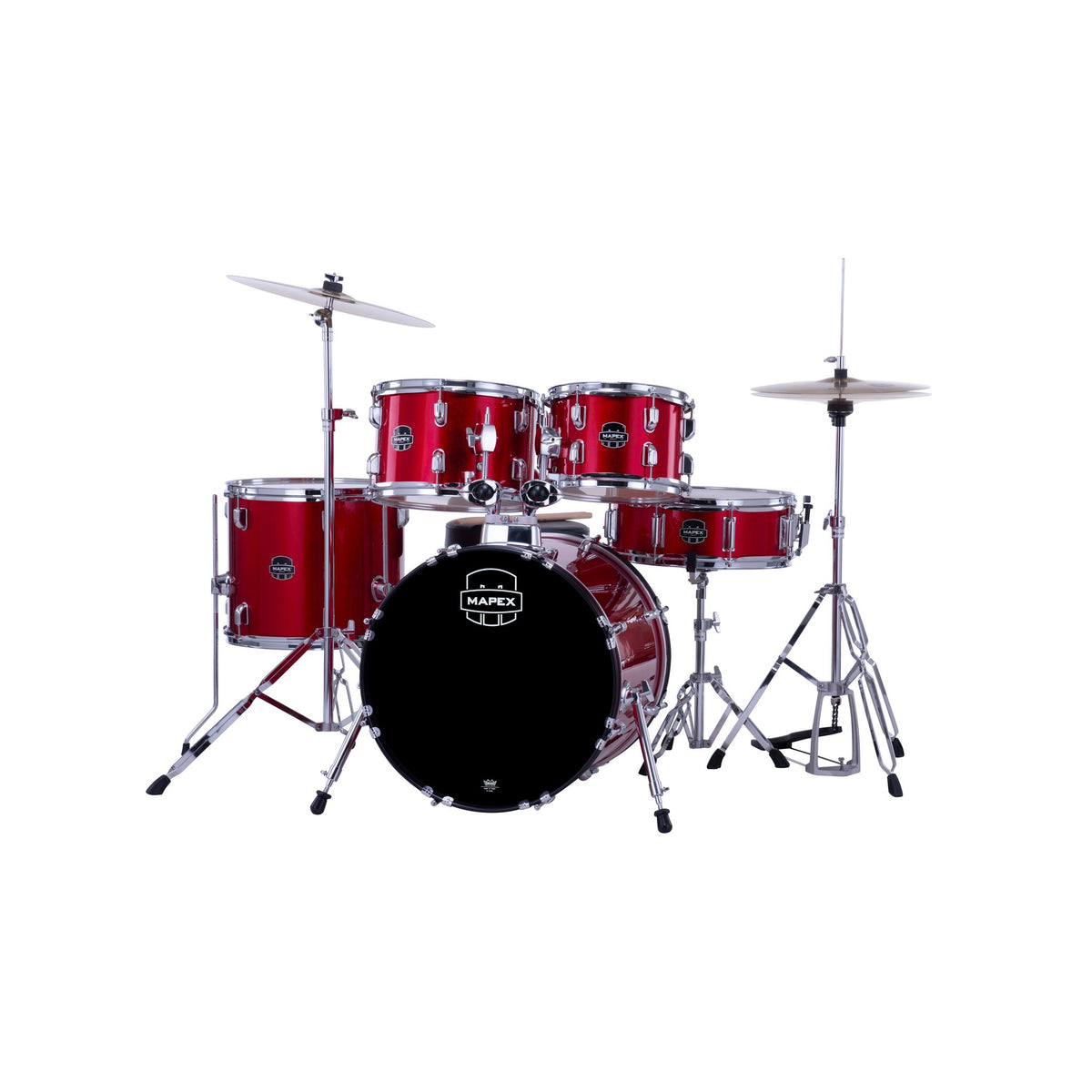Mapex Comet Series 5-piece Drum Set - 18" Bass Drum - Infra Red - Image 2