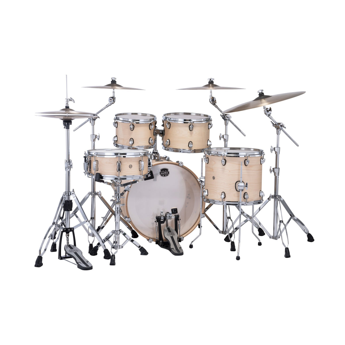Mapex Mars 5-piece Maple Fusion Drum Set Shell Pack - Natural Satin - Image 3