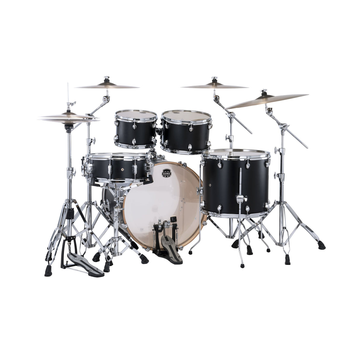 Mapex Mars 5-piece Maple Rock Drum Set Shell Pack - Matte Black - Image 3