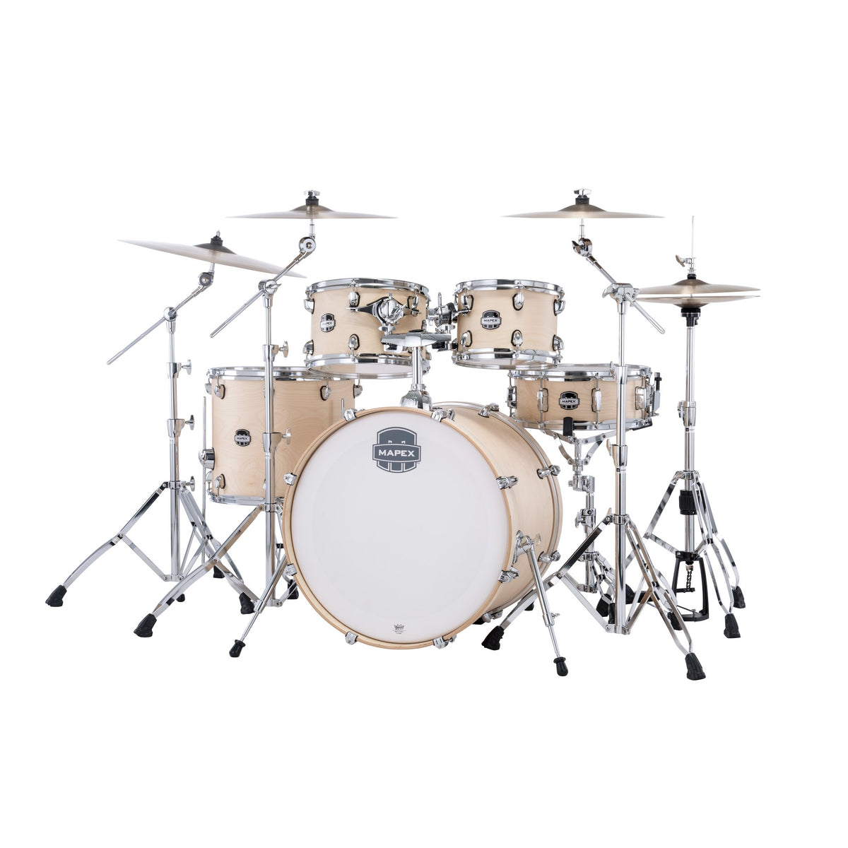 Mapex Mars 5-piece Maple Rock Drum Set Shell Pack - Natural Satin - Image 2