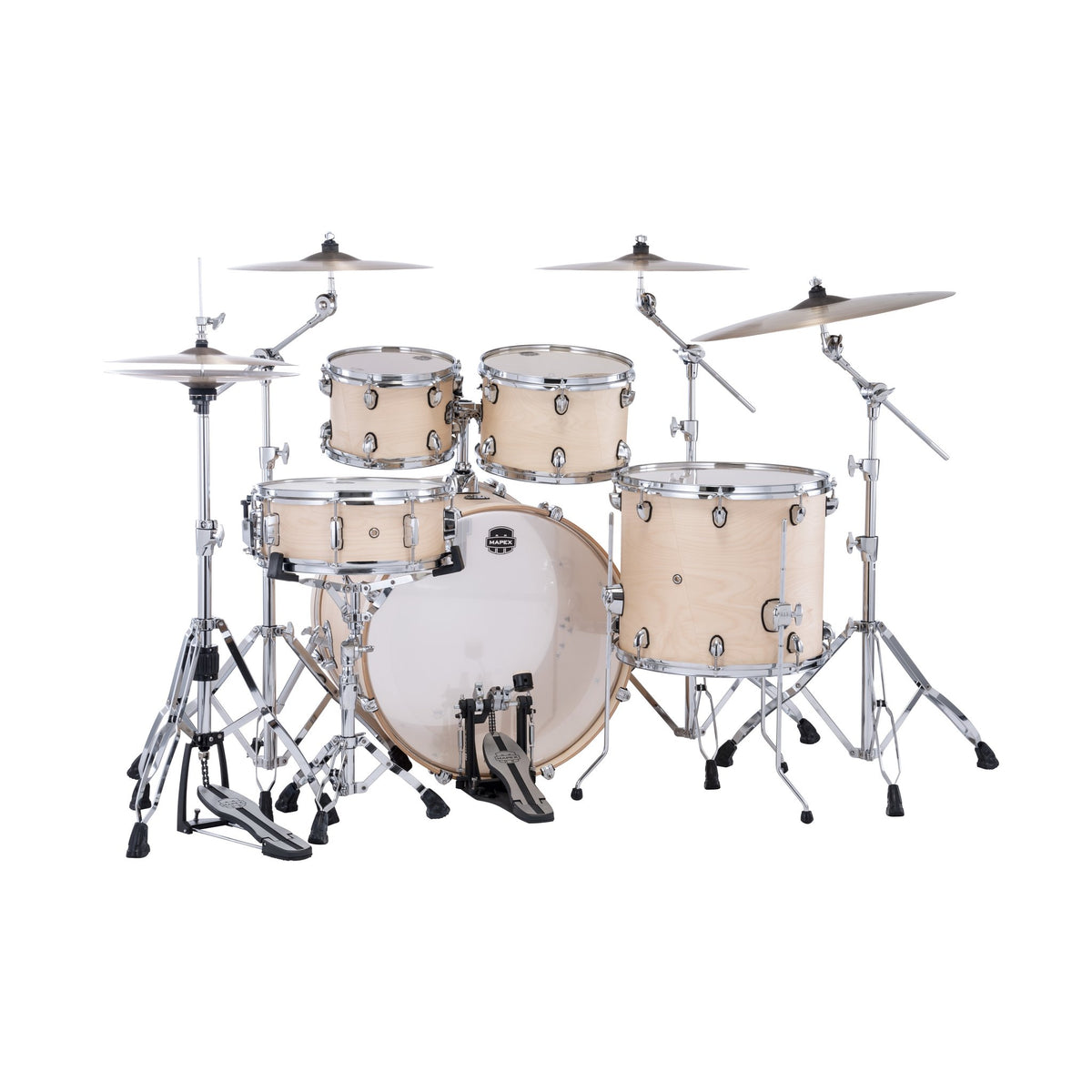 Mapex Mars 5-piece Maple Rock Drum Set Shell Pack - Natural Satin - Image 3