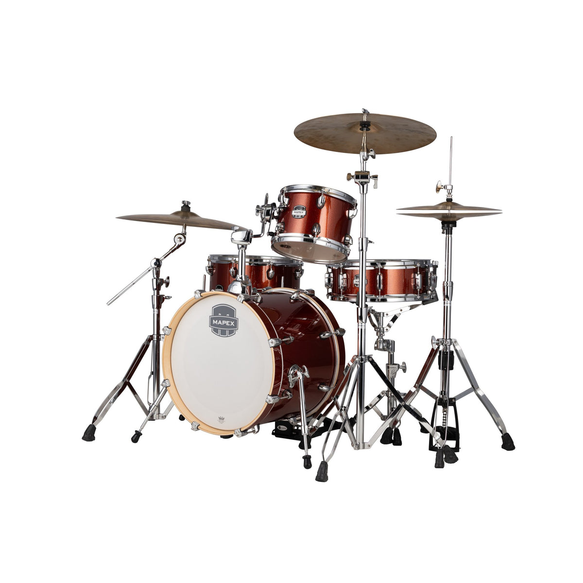 Mapex Mars Series 4-piece Rock Drum Set Shell Pack - Blood Orange Sparkle - Image 2