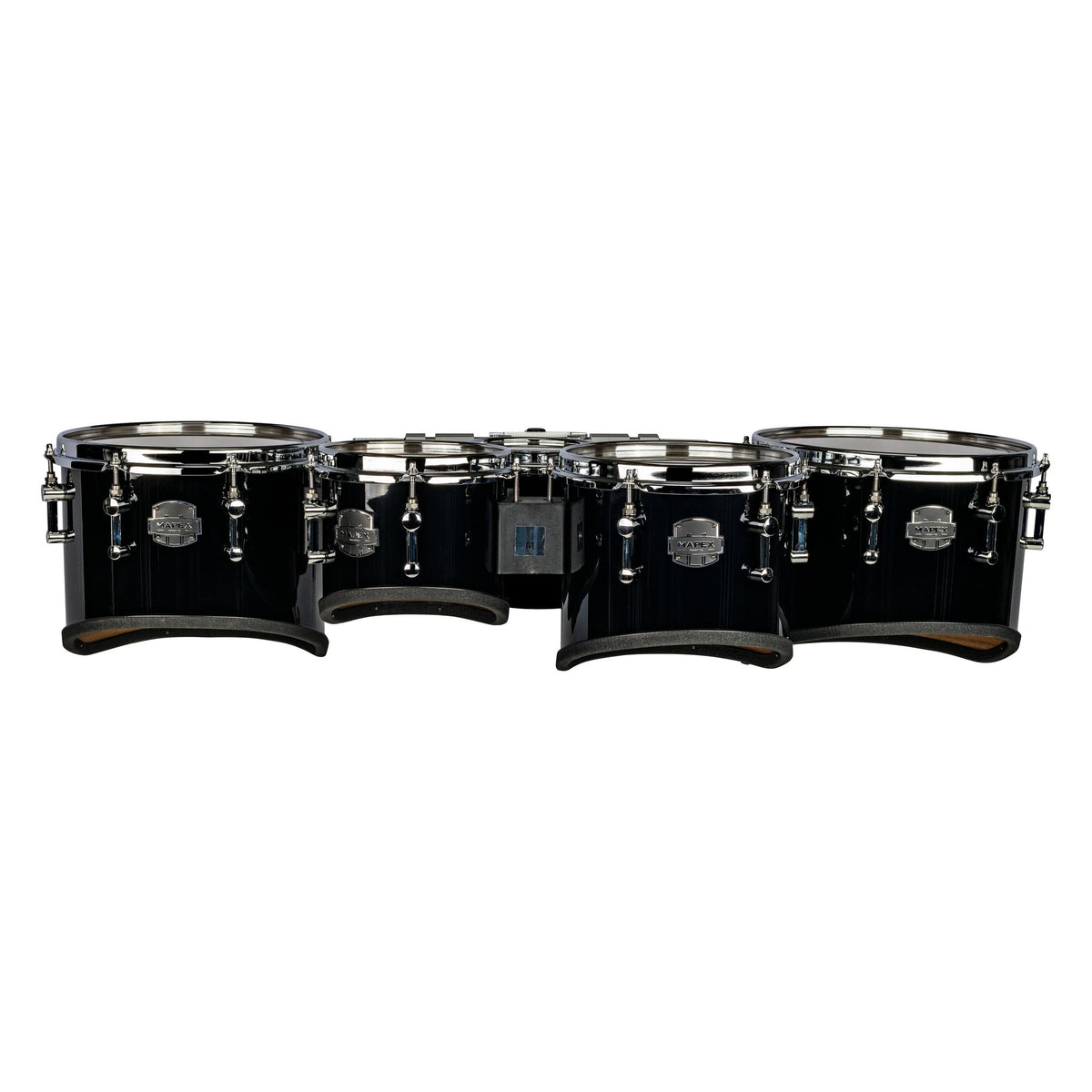 Mapex Quantum Mark II California Cut Sextet Marching Tenor Set - 6"/8"/10"/12"/13"/14" - Gloss Black - Image 2