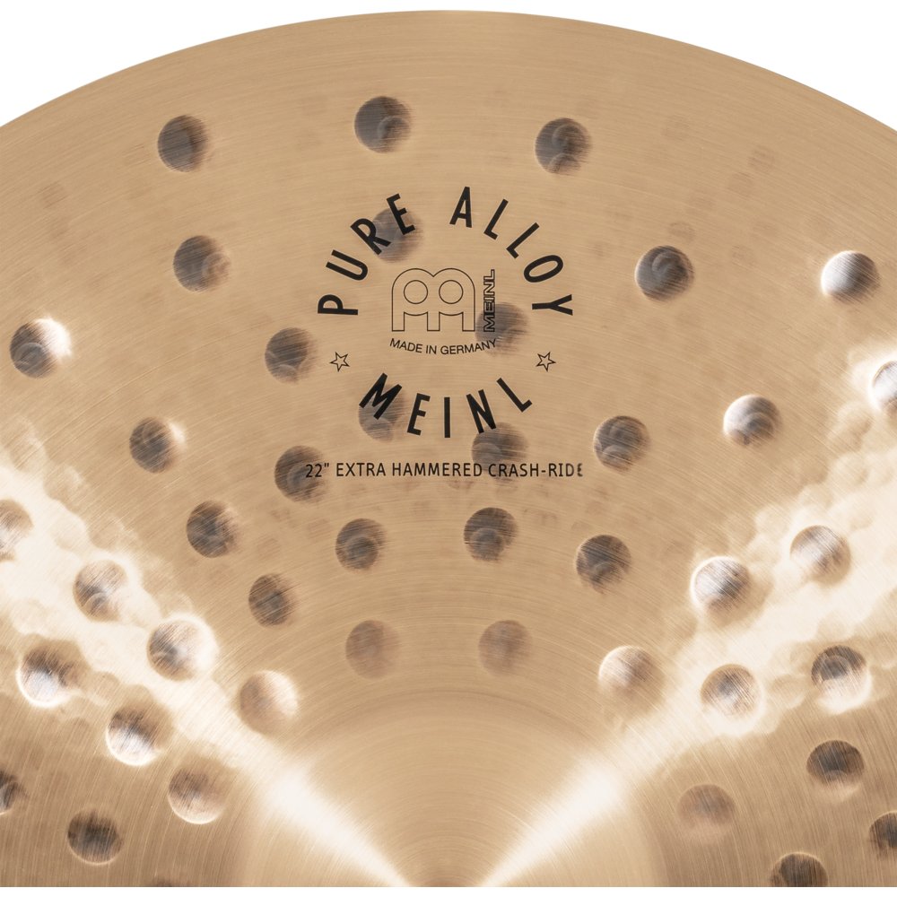 Meinl 22" Pure Alloy Extra Hammered Crash-Ride Cymbal - Image 3