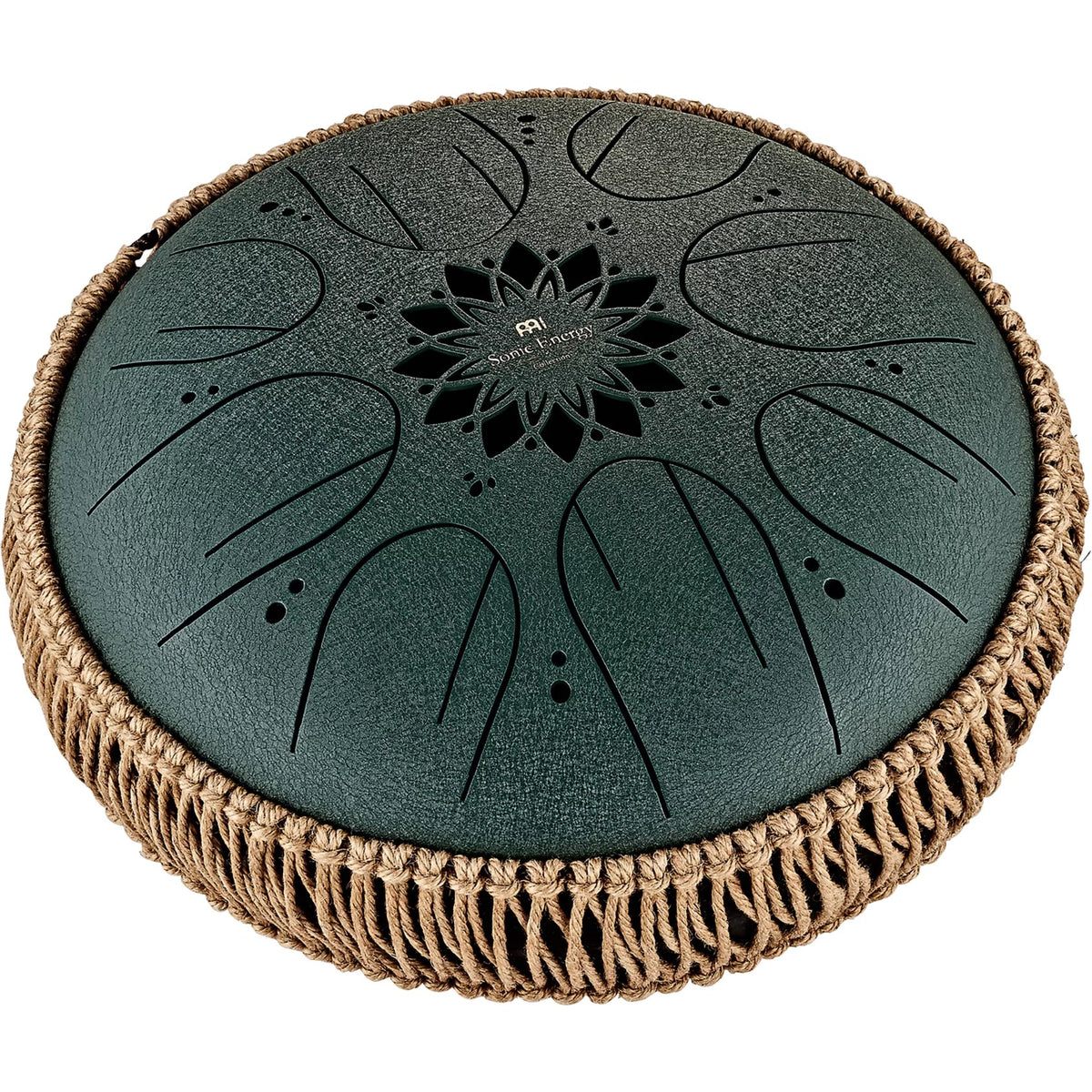 Meinl Dark Green Sonic Energy Medium Octave Steel Tongue Drum 10" - F# Minor/8 Notes MOSTD4DG