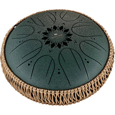 Meinl Dark Green Sonic Energy Medium Octave Steel Tongue Drum 10" - F# Minor/8 Notes MOSTD4DG
