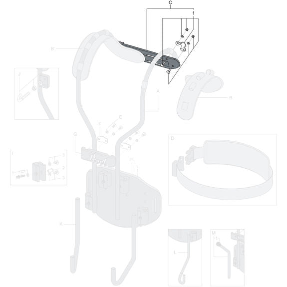 Pearl CX Airframe Carrier Backplate Assembly (Complete)