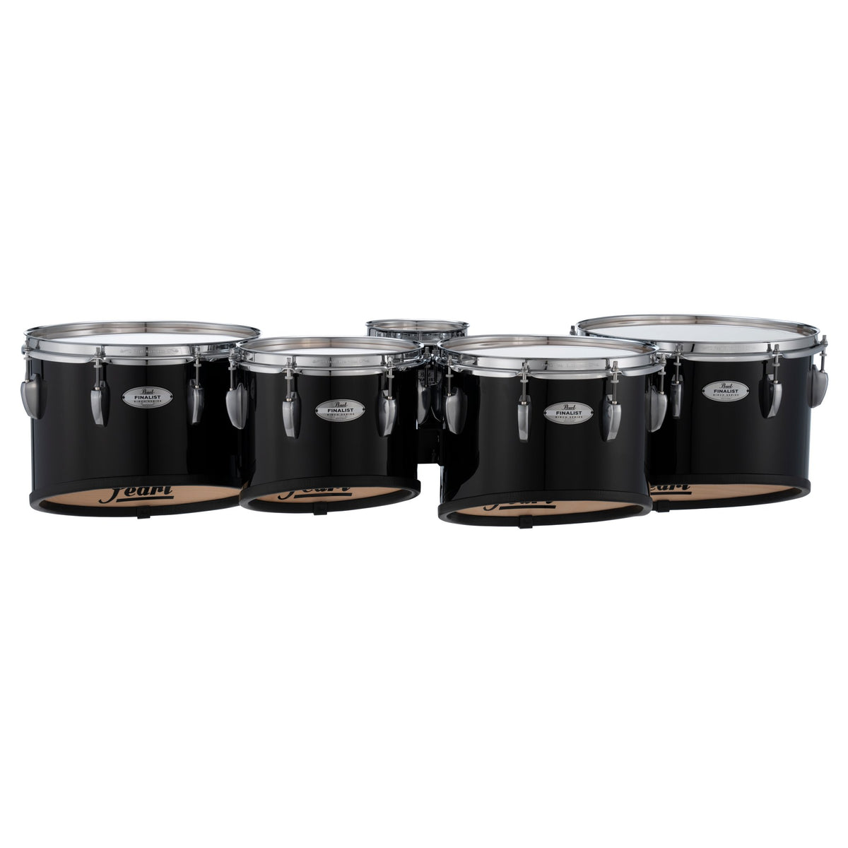 Pearl Finalist Birch Quint Marching Tenor Set - 6"/10"/12"/13"/14" - Midnight Black - Image 3