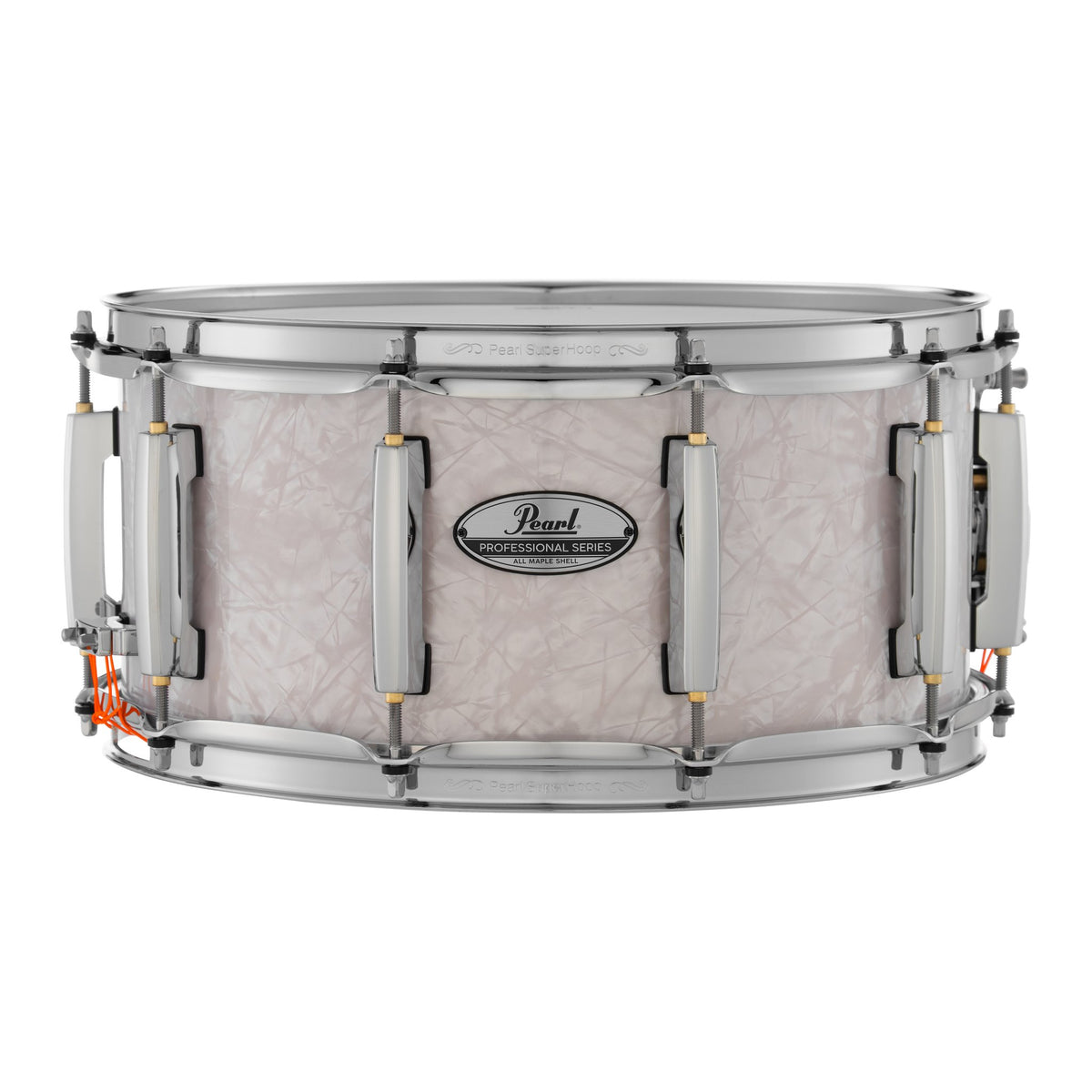 Pearl Professional Maple Snare Drum - 14" x 6.5" - White Marine Pearl - Image 1