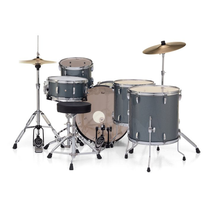 Pearl Roadshow 5pc Complete Drum Set - 1 up 2 down Charcoal Metallic 22"  BD RS525WFC/C706