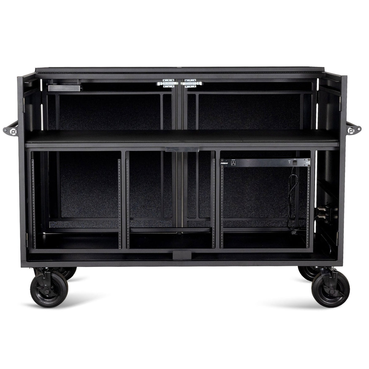 Performance Carts Triple Mixer Cart PCM-300 Front with Doors Removed