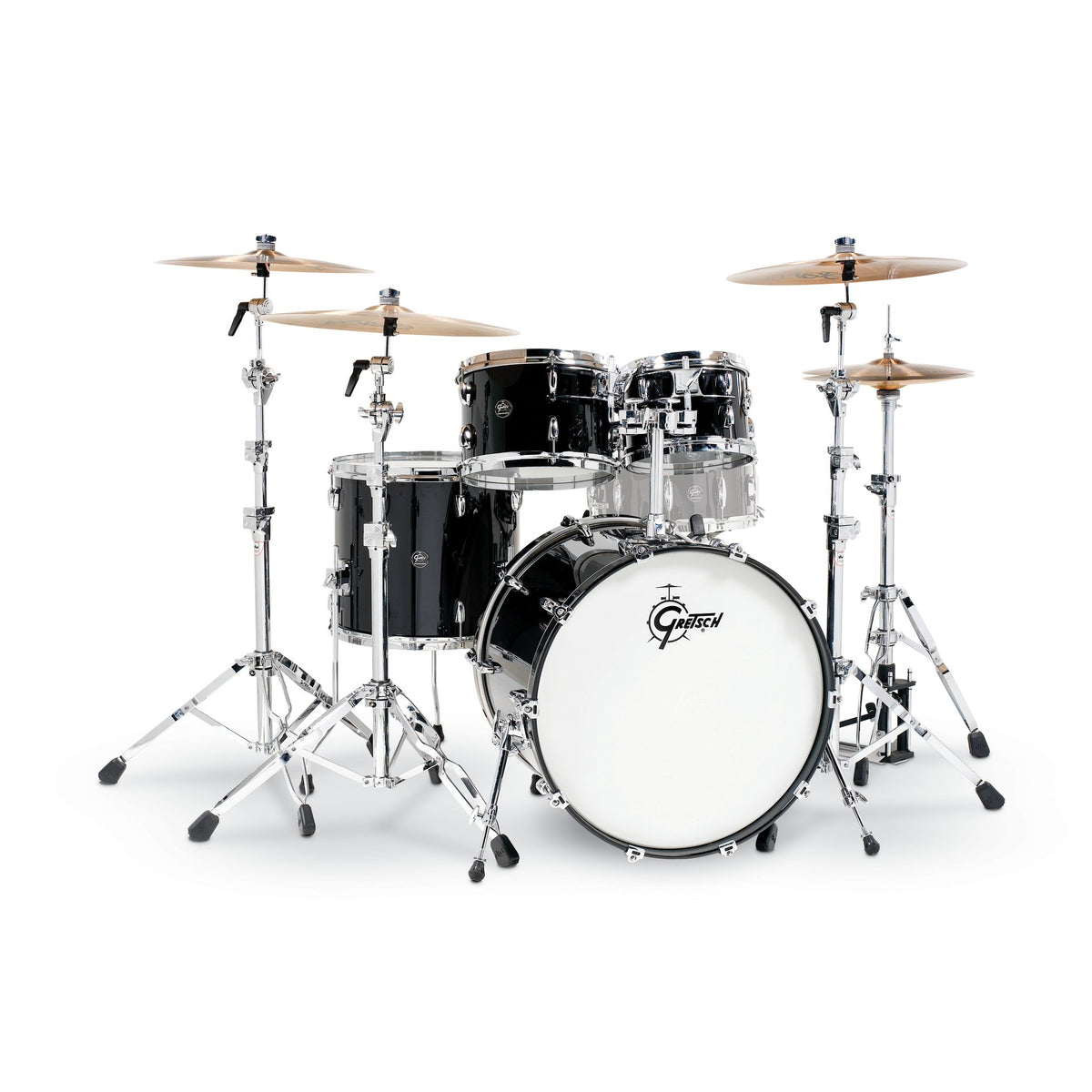 Piano Black - Gretsch Renown 4 Piece Maple Shell Pack - 22" bass Drum rn2-e8246-pb