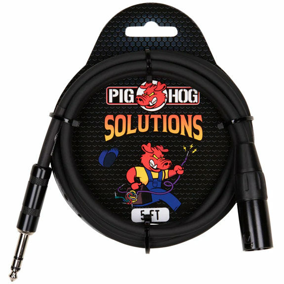 6' - Pig Hog Balanced Cable  1/4" TRS(M) - XLR(M)