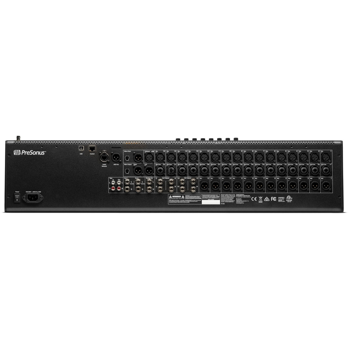 Presonus StudioLive SE32 Digital Mixer Rear Panel