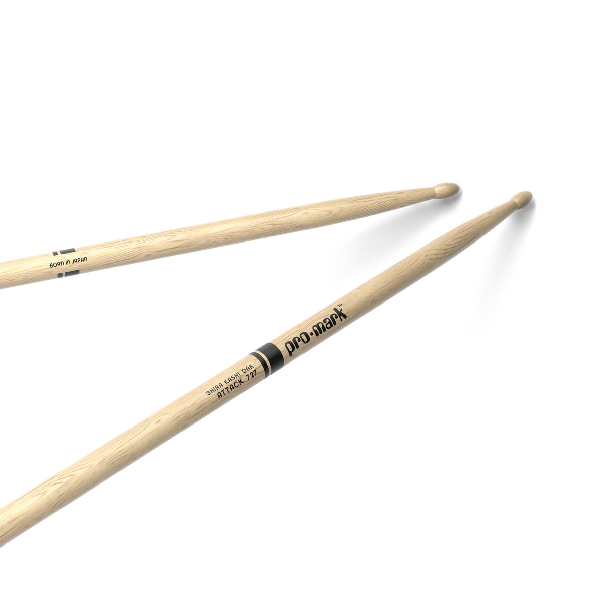 Promark PW727W Classic Attack Shira Kashi Oak Wood Tip Drumsticks - Image 1