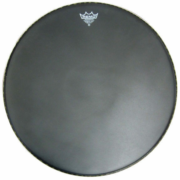 Remo 14" Powermax Black Suede Marching Bass Drum Head (Small Crown Logo)