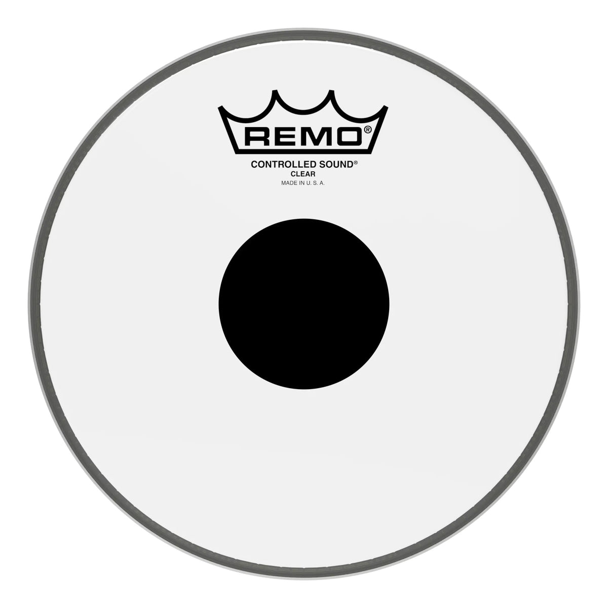 Remo Controlled Sound Clear Drumhead - Top Black Dot - 8"