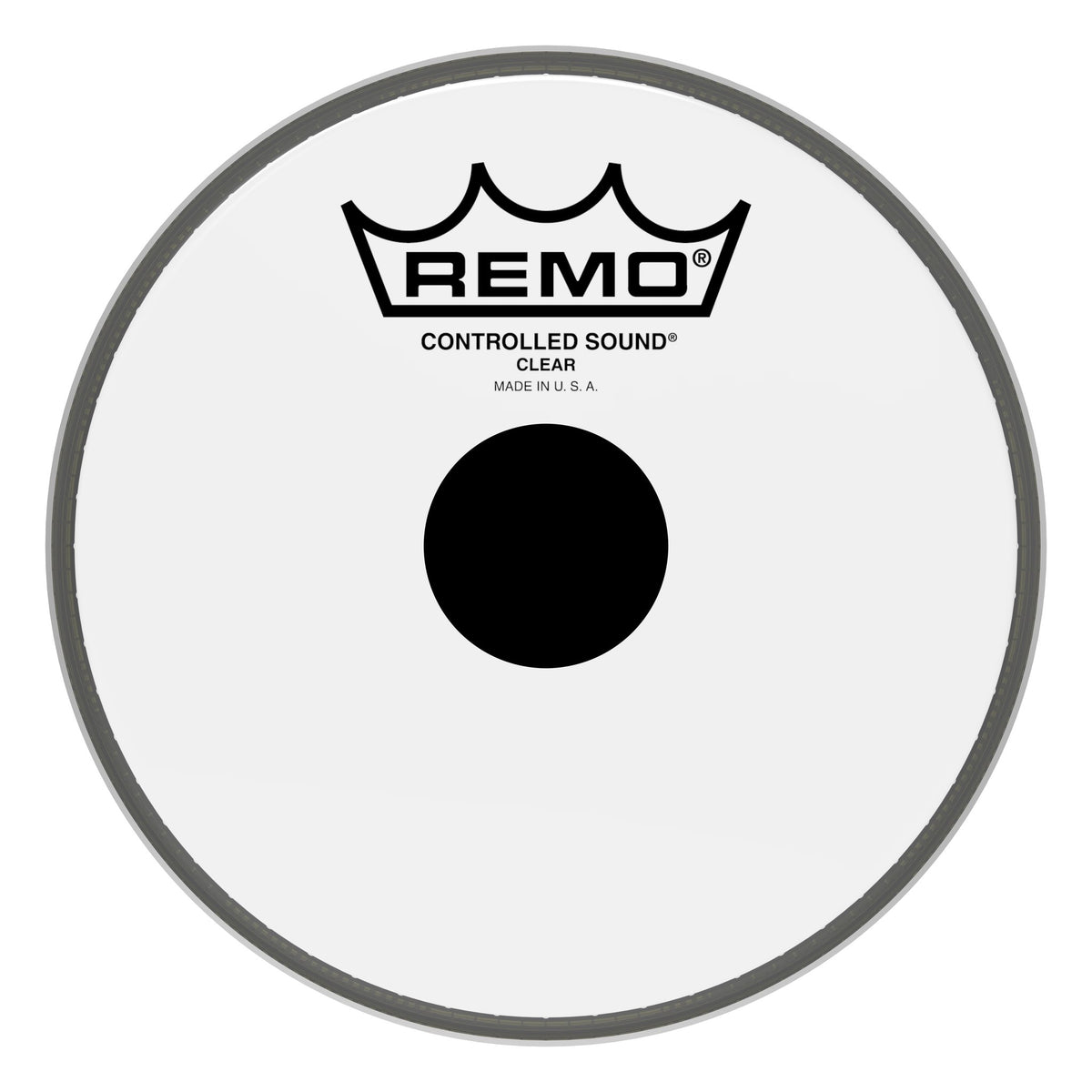 Remo Controlled Sound Clear Top Black Dot Drum Head 6"