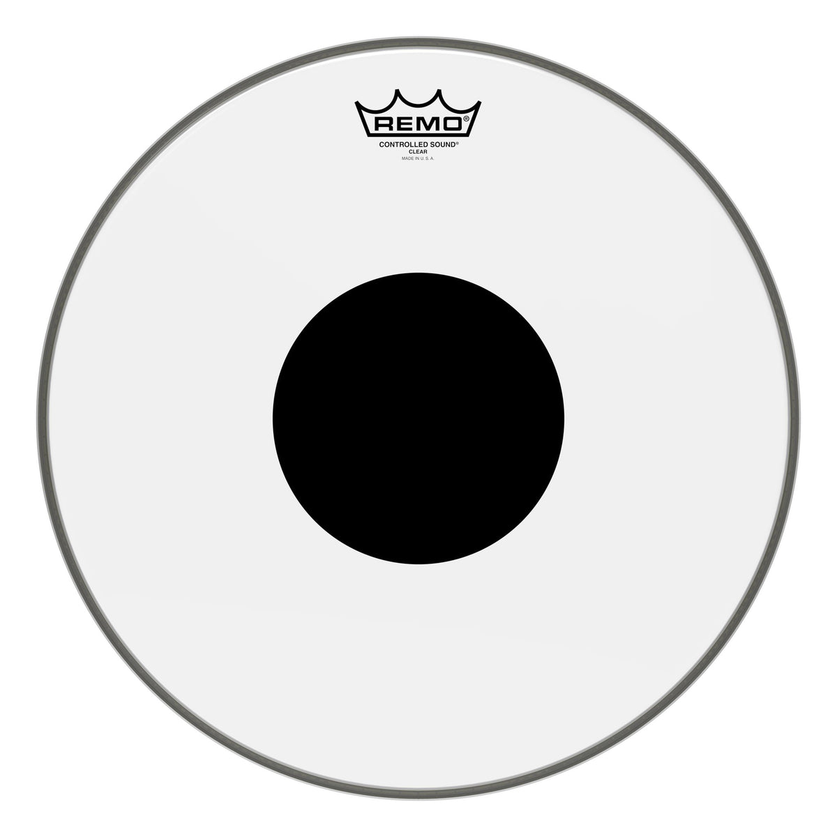 Remo Controlled Sound Clear Top Black Dot Drum Head 15" cs-0315-10