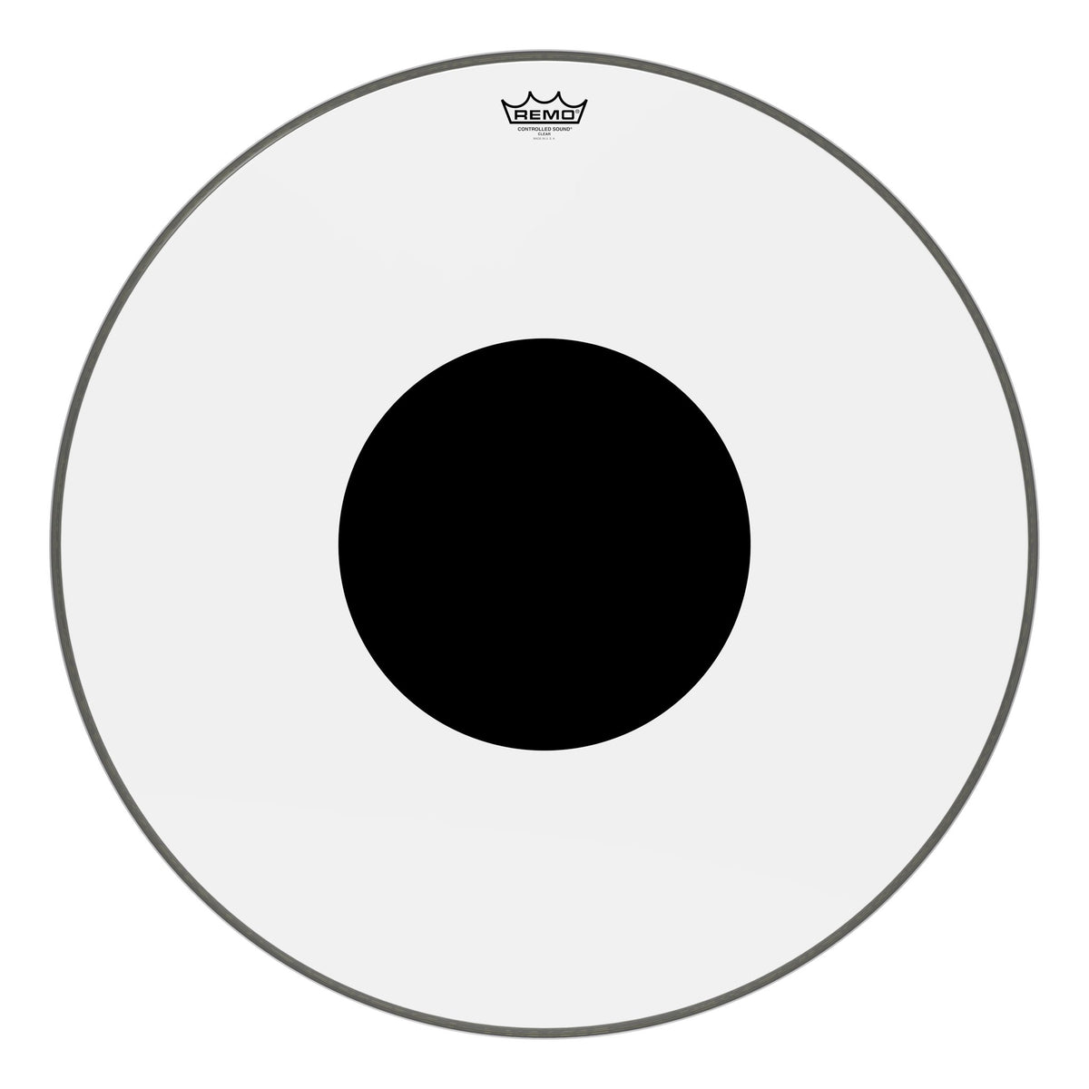 Remo Controlled Sound Clear Top Black Dot Bass Drum Head 28"
