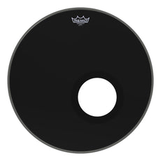 Remo 20" Ebony Ambassador Resonant Bass Drum Head With Port Hole