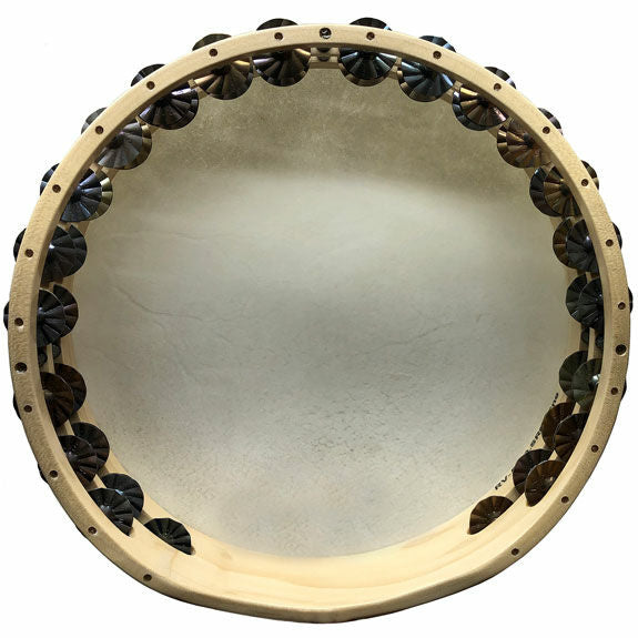 Ron Vaughn 10" Poplar Split-Ring Concert Tambourine with 1” Fluted German Silver Jingles