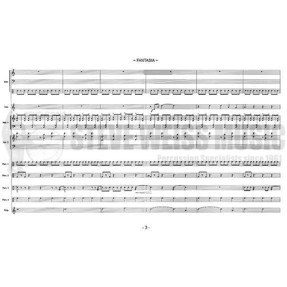 Salyers-Fantasia: African Dreams for Percussion-V/C/3M/4T/P(SP) OS