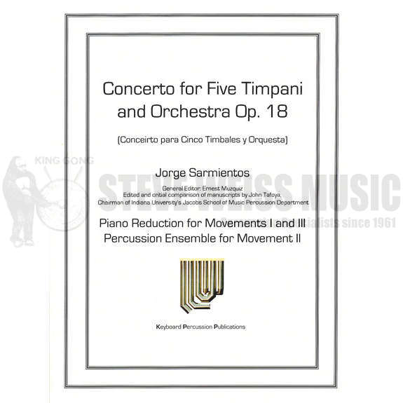 Sarmientos-Concerto for Five Timpani and Orchestra (Piano  reduction w/perc. ens.) (SP)-5T/P/PN