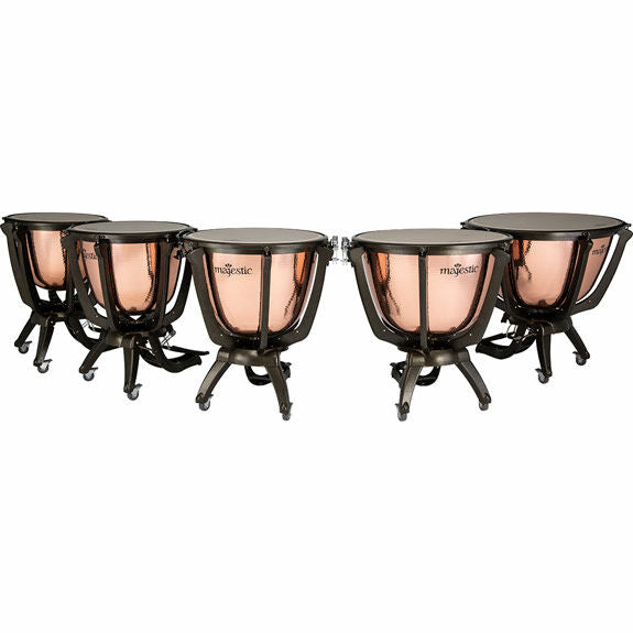 Set of 4 - 23/26/29/32 - Majestic Prophonic Hammered Cambered Copper Timpani