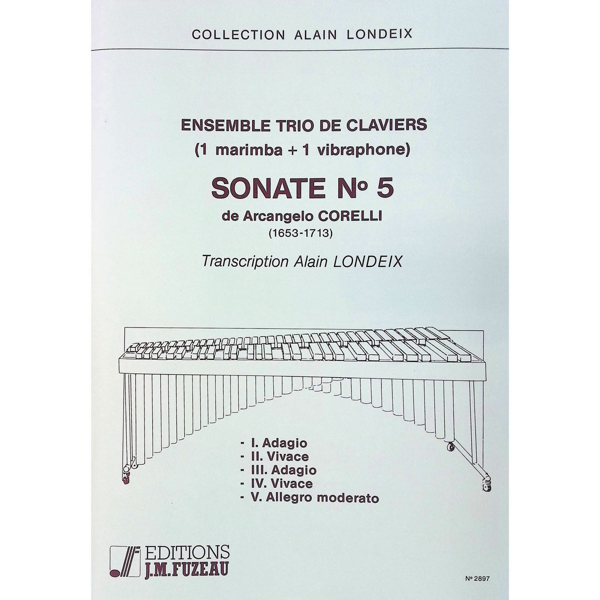 Sonata 5 by De Arcangelo Corelli arranged by Alain Londeix