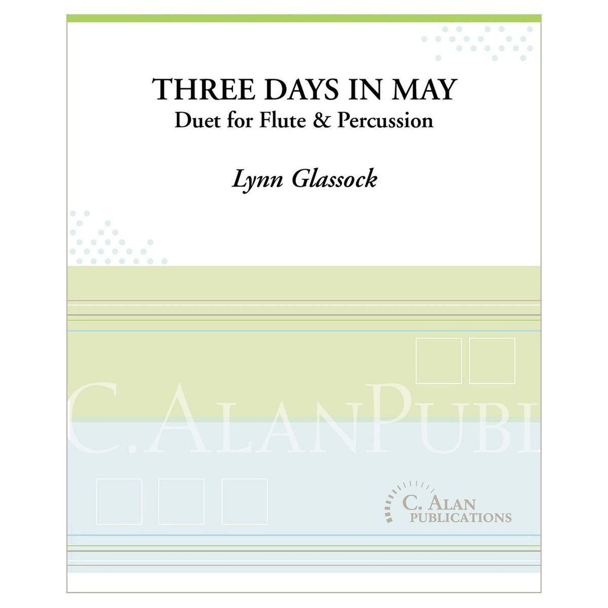 Three Days in May Duet for flute and percussion lynn glassock cover page