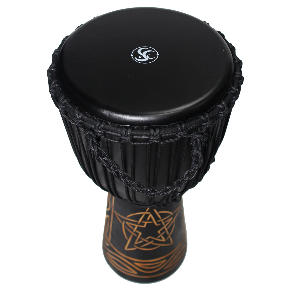 Toca 12" Sully Erna Black Mamba Rope Tuned Djembe Top View Head