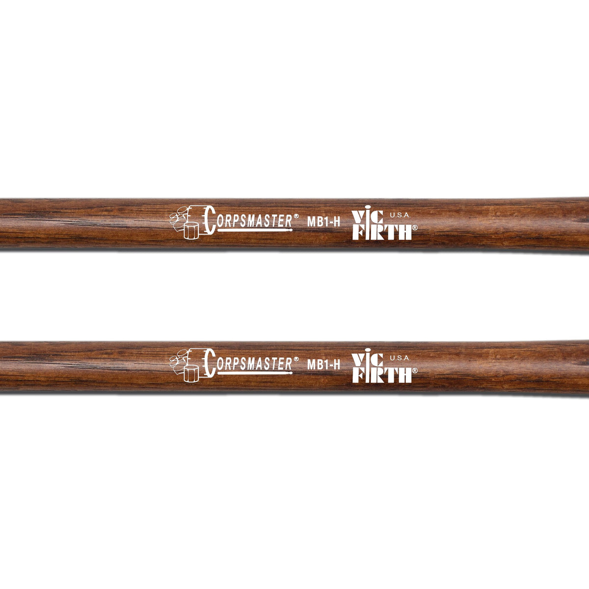 Vic Firth Corpsmaster MB1H Hard Bass Drum Mallets - Small - Image 2
