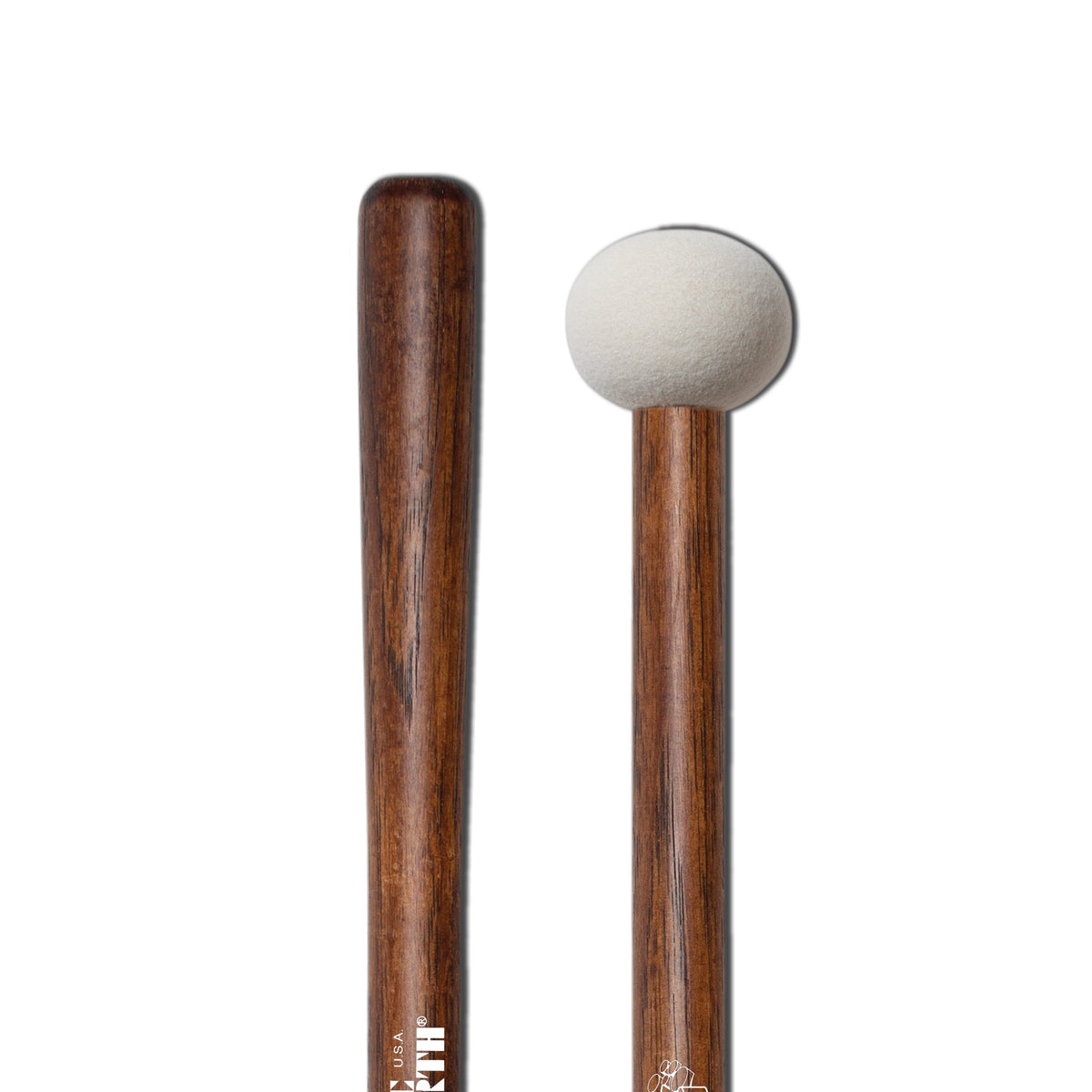 Vic Firth Corpsmaster MB1H Hard Bass Drum Mallets - Small - Image 3