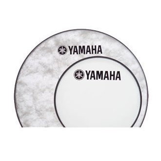 Yamaha Ambassador Smooth White Marching Bass Drumhead with Logo - 14"