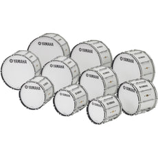 Yamaha Field-Corps Marching Bass Drum - 32" - White