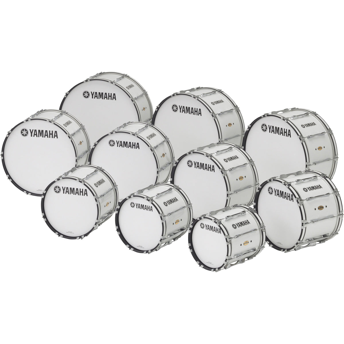 Yamaha Field-Corps Marching Bass Drum - 32" - White
